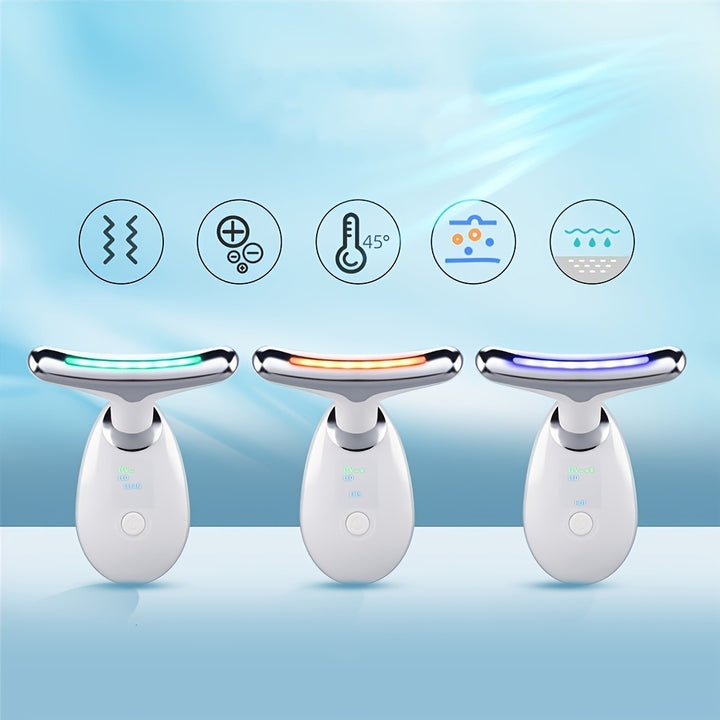 Rechargeable LED Facial And Neck Massager